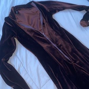Fashionnova “Chocolate Dream Velvet” jumpsuit